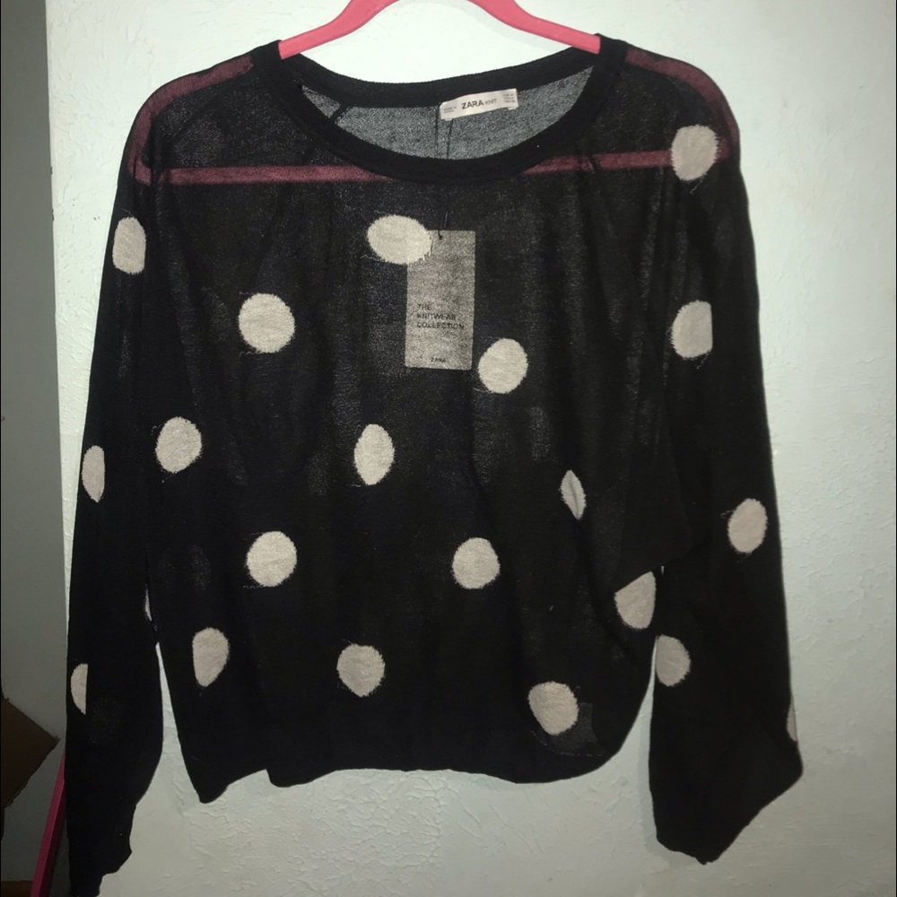 Mesh Polka Dot Zara Sweater